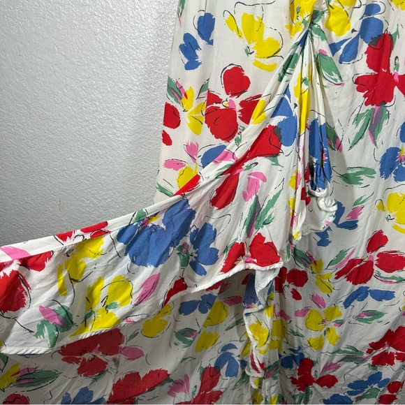 Rixo X Target Floral Mock Neck Cascade Ruffle Dress Maxi 20/22W EUC - Picture 8 of 10